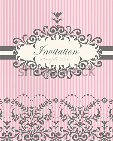 Romantic Vintage Card Design Or Package Design Stock Vector   Clipart    
