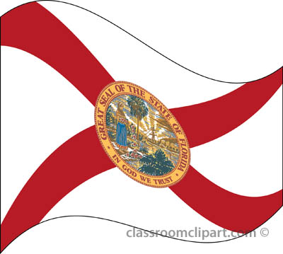 State Flags   Florida Waving Flag   Classroom Clipart