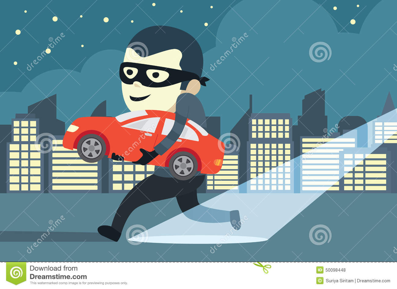 Stealing A Car Stock Vector   Image  50098448