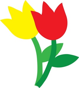 Tulips Clipart Image   Yellow And Red Tulips