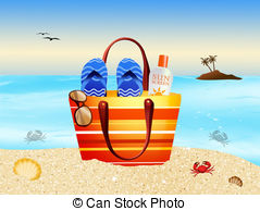 Beach Bag Stock Illustration