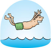 Belly Flop Man Royalty Free Stock Photo