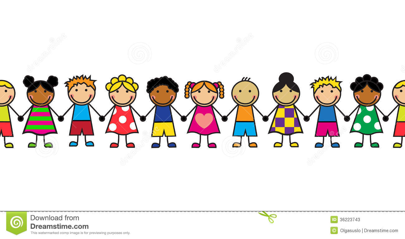 Children Standing In Line Clipart Cartoon Children Standing