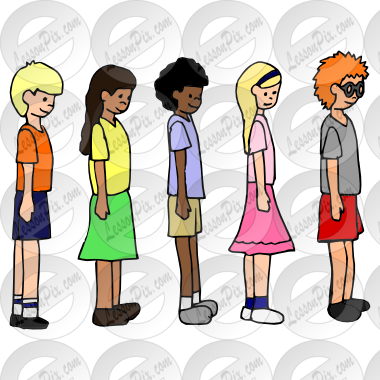 Children Standing In Line Clipart Line Picture