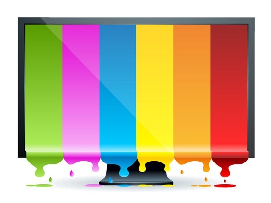 Colorful Monitor Vector Illustration