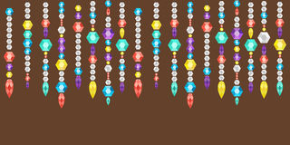 Decorative Garland From Gems Crystals And Deamonds Gems On A String    