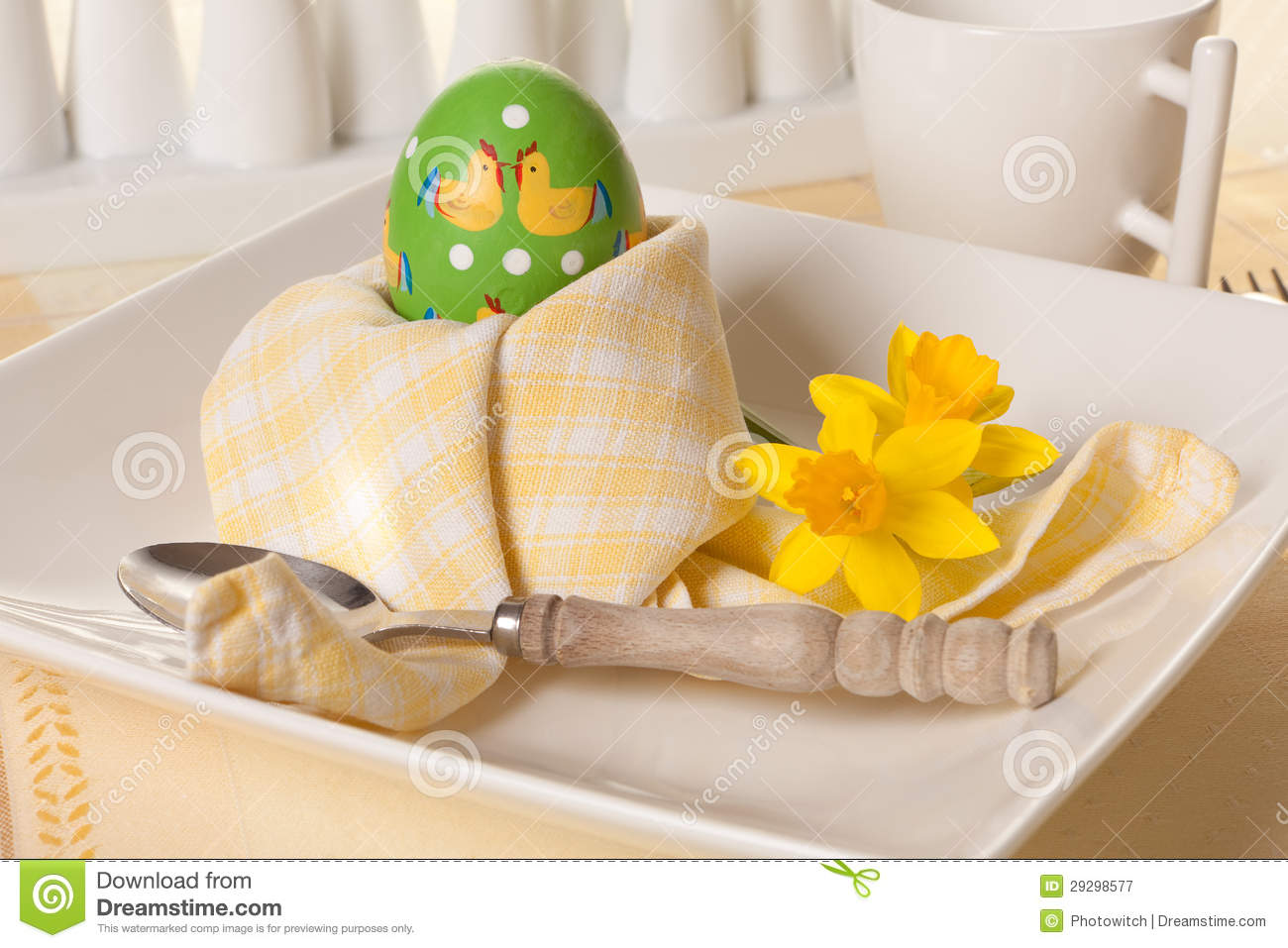 Easter Breakfast Napkins Royalty Free Stock Photography   Image