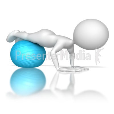 Exercise Ball Push Up   Medical And Health   Great Clipart For