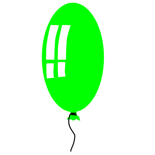 Free Clipart Of Birthday Balloon Clipart Of A Green Colored Balloon