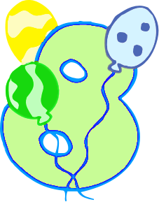 Free Clipart Of Birthday Balloon Clipart Of A Pretty Green Number