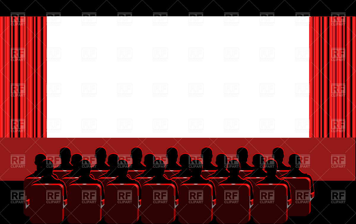 Movie Theater   Blue Hall 1910 Download Royalty Free Vector Clipart