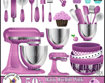 Pink Rolling Pin Clip Art Dark Orchid Pink Kitchen