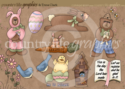 Primitive And Country Spring Clipart At Country Life Graphics   Easter    