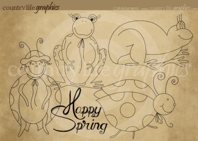 Primitive   Country Clipart   Happy Spring At Country Life Graphics
