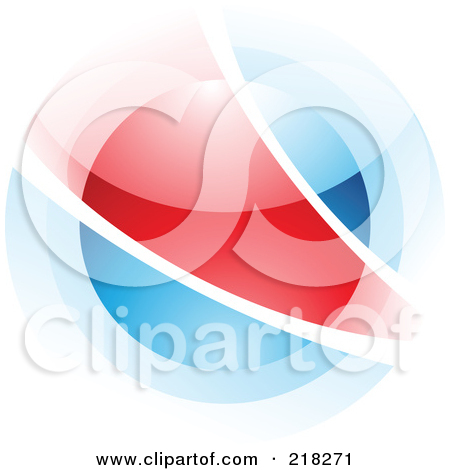 Rf  Clipart Illustration Of An Abstract Blurry Green And Blue Orb