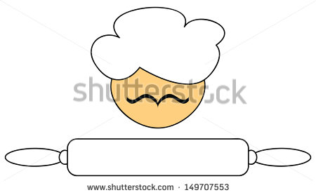 Rolling Pins Clipart Cook And Rolling Pin With