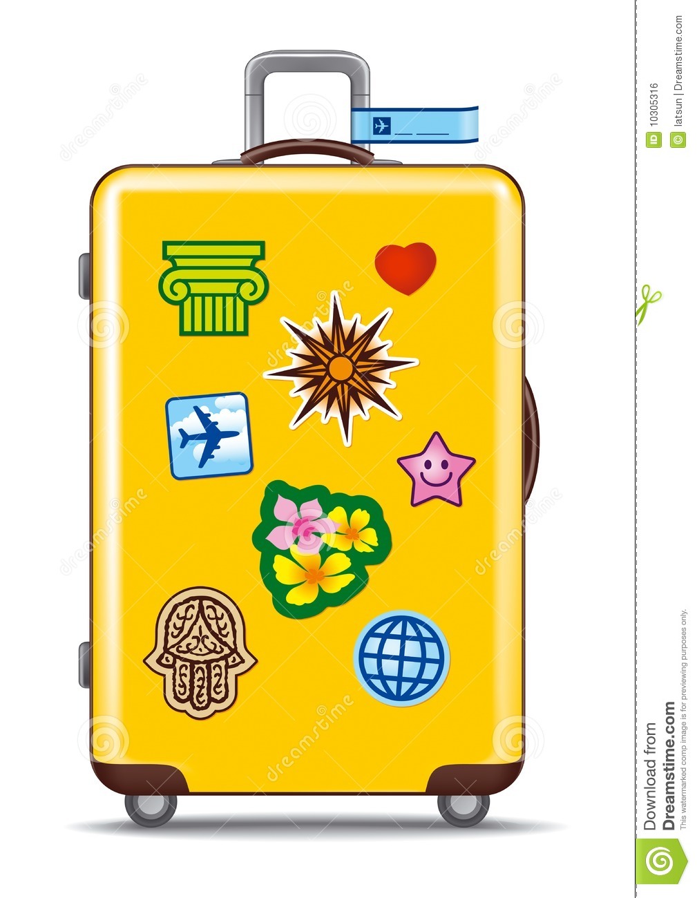 Suitcase For Travel With Stickers Royalty Free Stock Image   Image