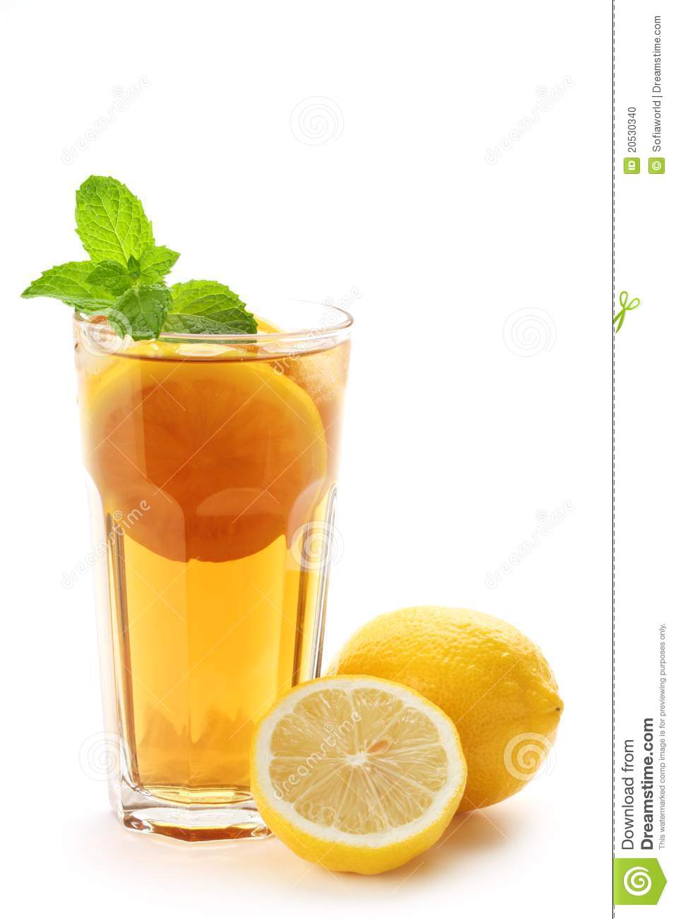 Sweet Tea Clip Art Iced Tea With Lemon Isolated