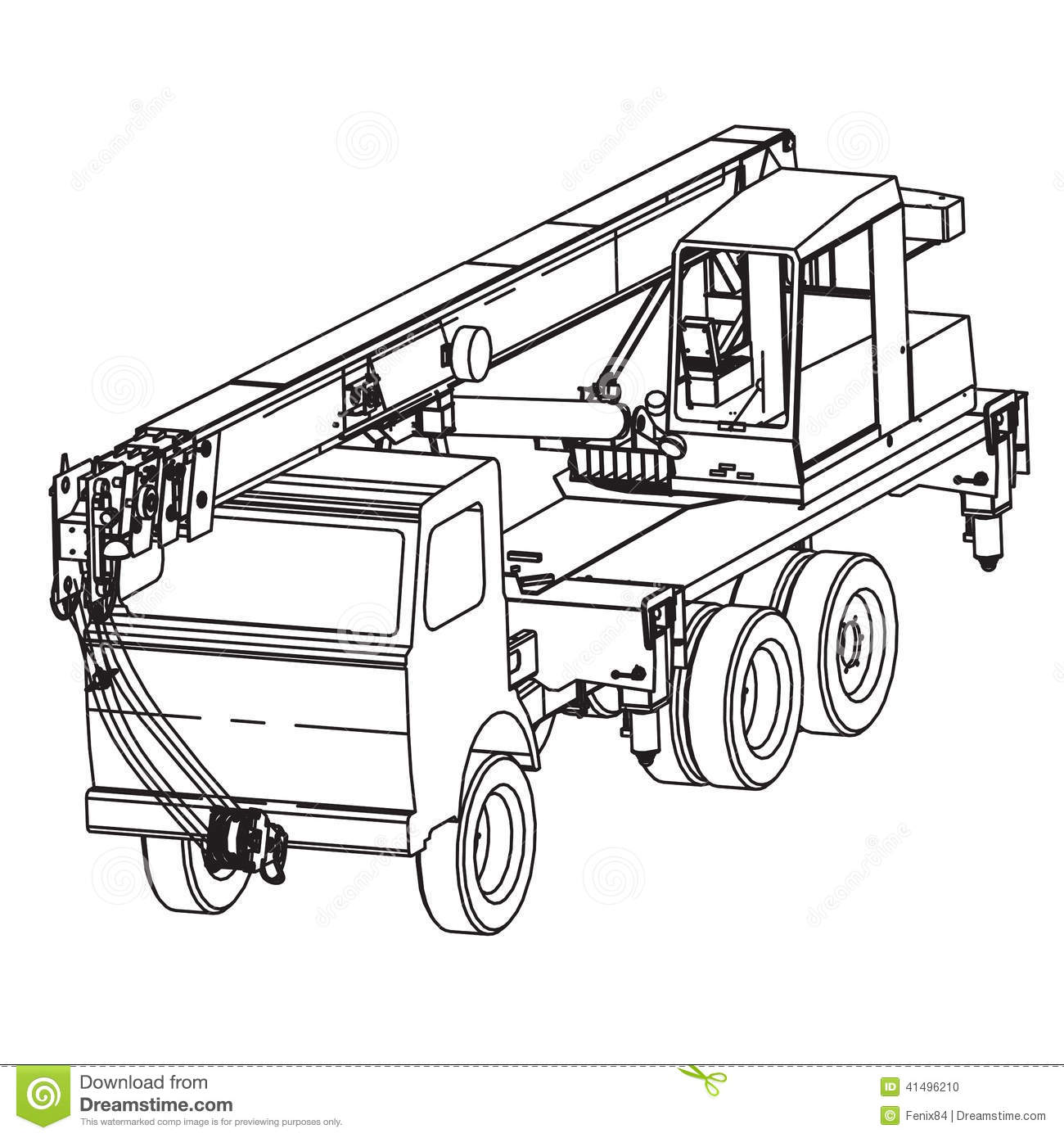 Truck Crane Stock Vector   Image  41496210