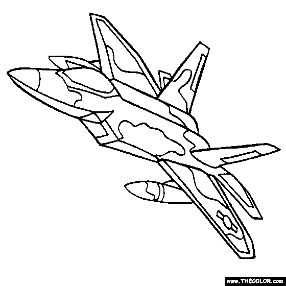 22 Raptor Coloring Page   Online Color An F 22