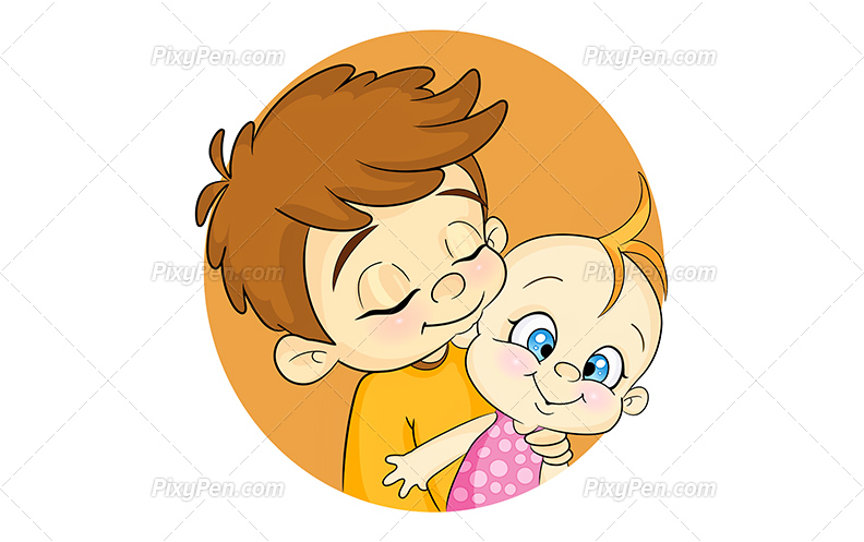 Brother And Sister   Download Vector Clip Art
