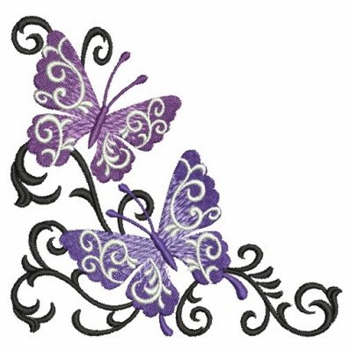 Butterfly Scroll Corner   Clipart Panda   Free Clipart Images
