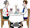 Candle Light Dinner Clipart