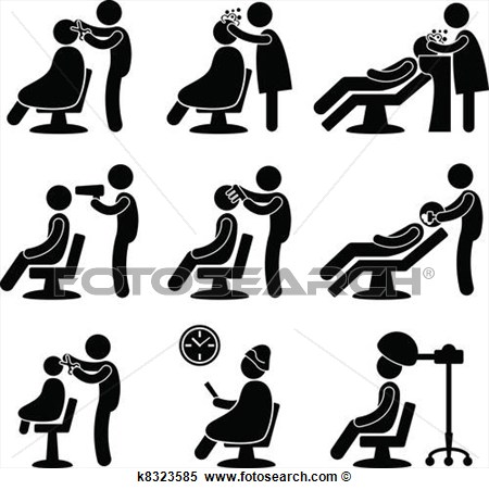 Clipart   Barber Hair Salon Hairdresser Icon  Fotosearch   Search Clip    