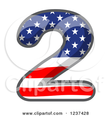 Clipart Of An American Flag Stars And Stripes Number 1   Royalty Free