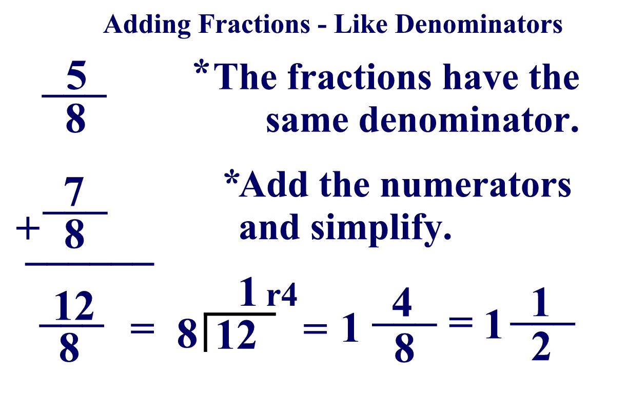 Ged Math  Adding Fractions With Common Denominator