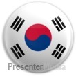 Id  2042   Badge Of The South Korean Flag   Presentation Clipart