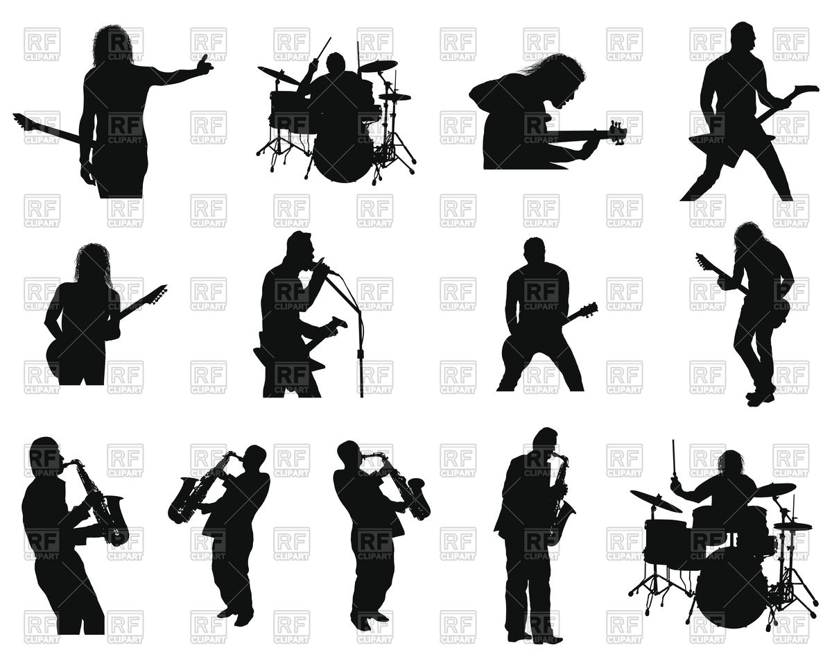     Jazz People Silhouettes 92899 Download Royalty Free Vector Clipart