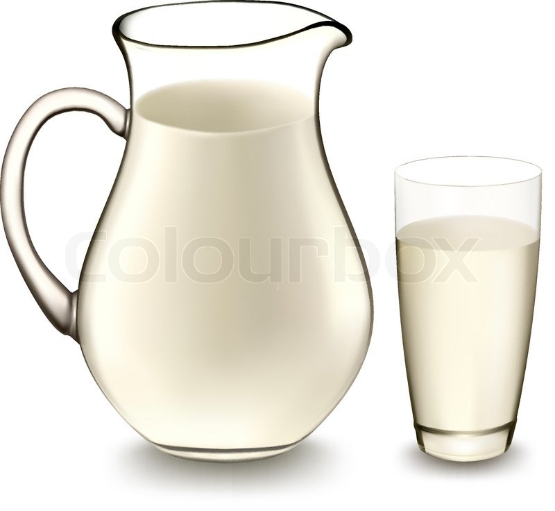 Milk Jug Outline Milk Jug And Glass Of Milk