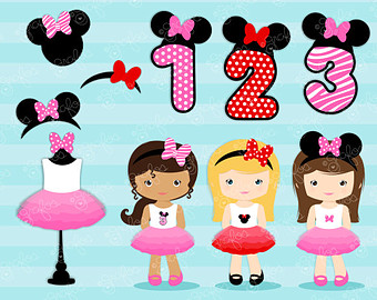 Minnie Mouse Tutu Digital Clipart  Minnie Mouse Clipart   Instant
