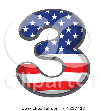 Royalty Free  Rf  Illustrations   Clipart Of Usa Numbers  1