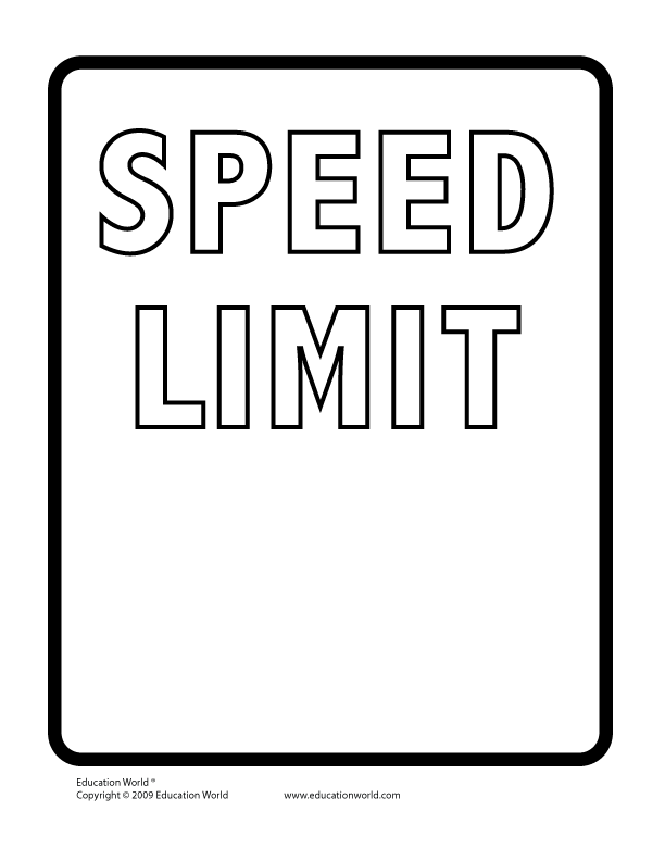 Speed Limit 20 Black And White Clipart Etc Education World  Teacher T