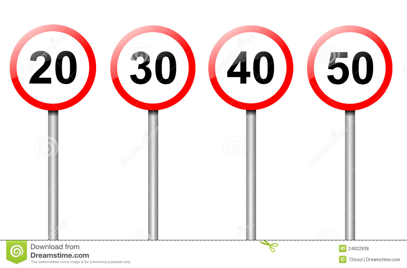 Speed Limit Signs  Royalty Free Stock Photos   Image  24822938