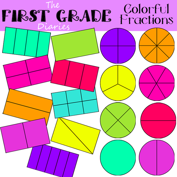 The First Grade Diaries  New Custom Layouts   Fraction Clip Art