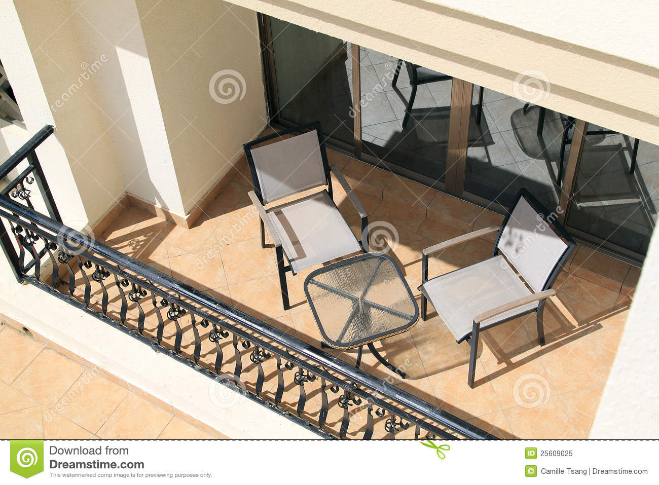 Balcony With Furniture Royalty Free Stock Photo   Image  25609025