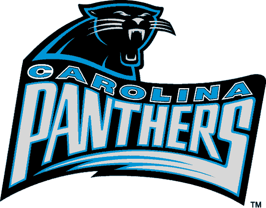 Carolina Panthers Alternate Logo  1995    Panther Head Above Curved