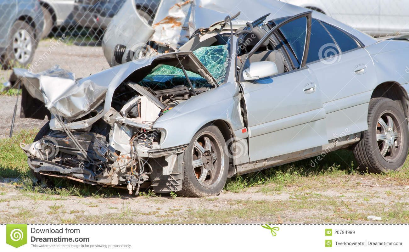 Crashed Car Royalty Free Stock Images   Image  20794989