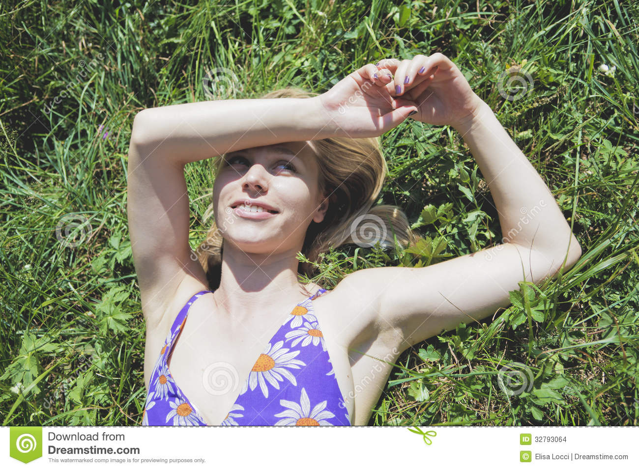 Girl On A Meadow Stock Images   Image  32793064
