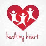 Healthy Heart Hospital Icons On Grey Background Healthy Heart Hospital