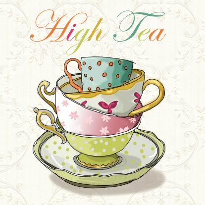 High Tea Illustratiekaart   Uitnodigingen   Kaartje2go