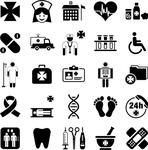 Hospital And Medicine Icons Health Care Pictograms For Hospital