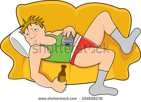 Lazy Man On A Couch Shutterstock  Eps Vector   Lazy Man On A Couch    
