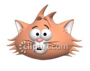 Scared Cartoon Cat Royalty Free Clipart Picture