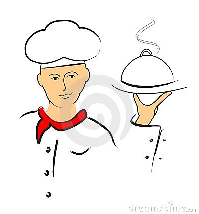 Serving Food Clipart Chef Serve Food Stock Vector   Image  47948979