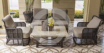 Set Of Furniture From Rattan  Suitable For Balcony And Interior