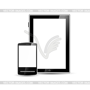 Smartphone And Tablet   Royalty Free Vector Clipart